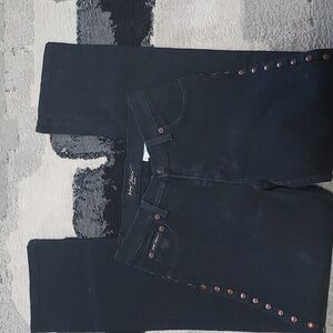 Betsy Johnson Black Ladies Designer Jeans- Size S. Approx: 24(W)×29(L)